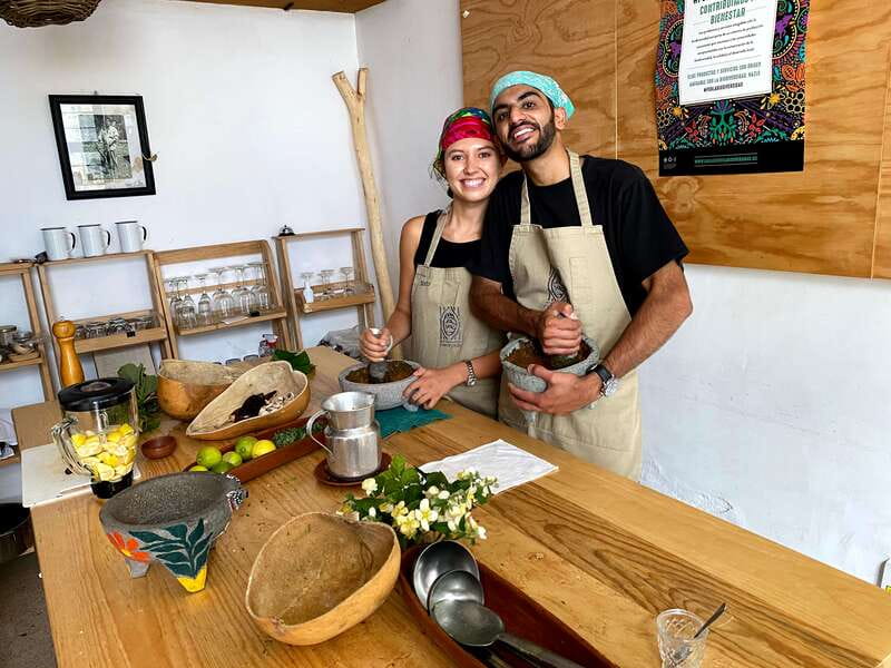 Oaxaca: Vegetarian Cooking Class - In the kitchen: salad, vegetarian main, dessert, and real technique
